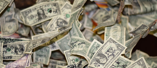 lots of money notes wasted