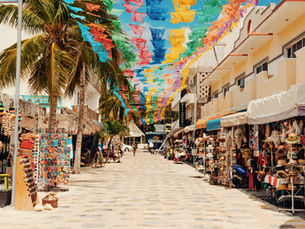 A market street in Mexico