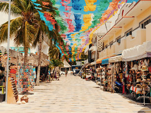 A market street in Mexico