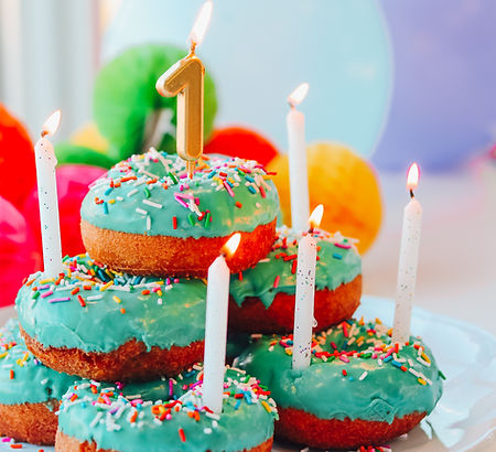 1st birthday donut cake