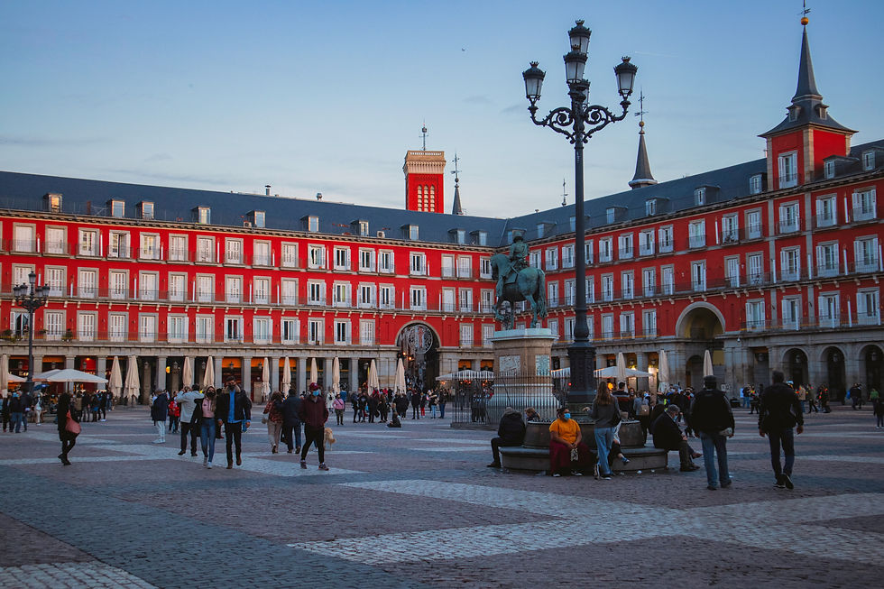 Plaza Mayor, Madrid at dusk