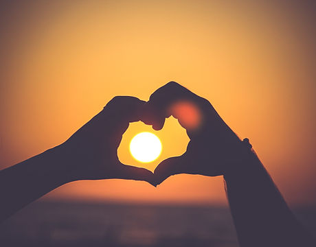 Heart created with hands