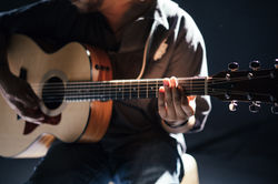 guitar and hands