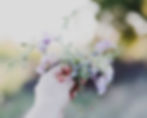 Image is of a person picking flowers.
