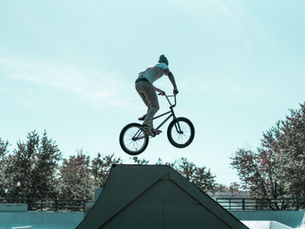 bmx rider on the bike