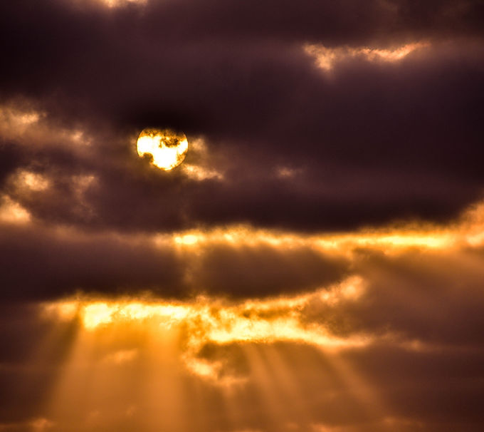 Clouds blocking the sun