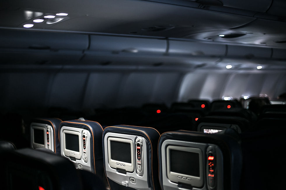 An airplane cabin