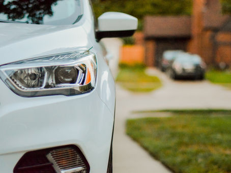 Is it allowed in California to tow a car in front of your house?