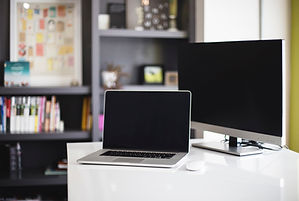 Typing on Laptop