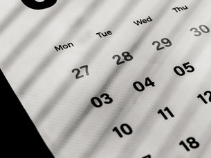 Part of a calendar