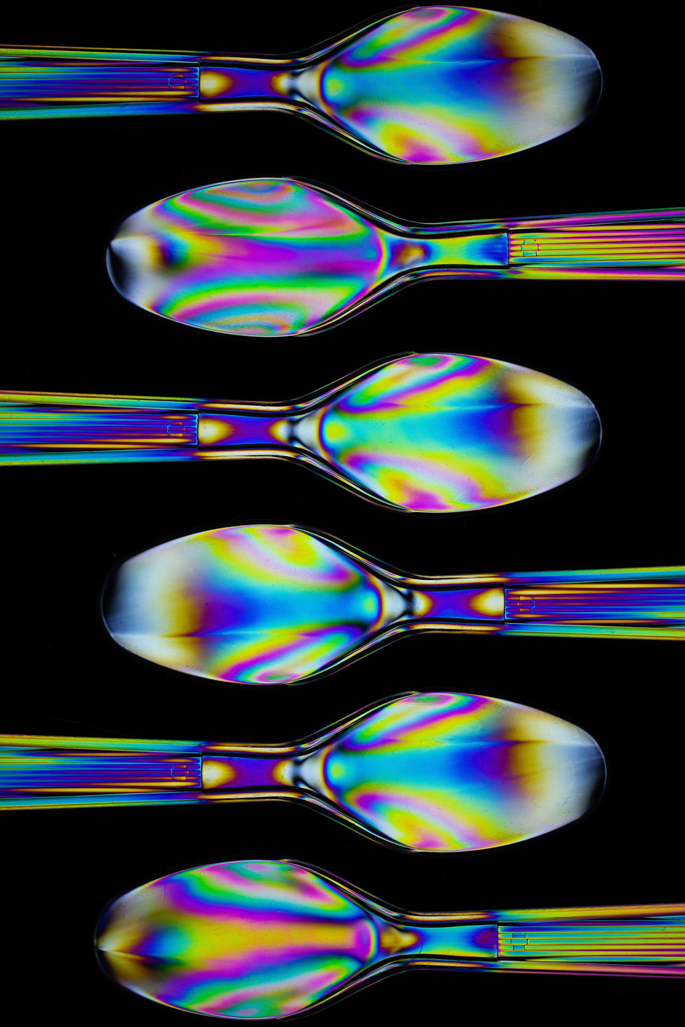 iridescent spoons