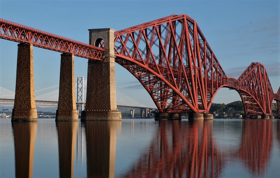 A photo of the forth rail bridge in central Scotland