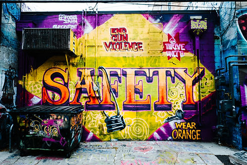 graffiti that says "safety"