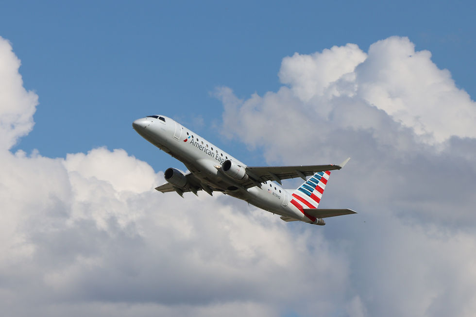 American Airlines flight taking off