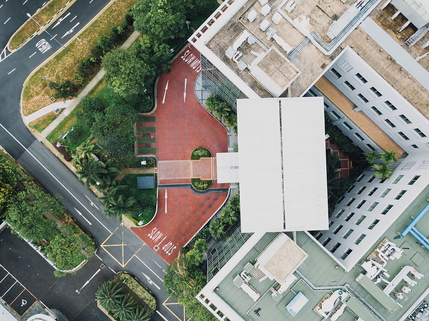 image vue par drone d'un batiment