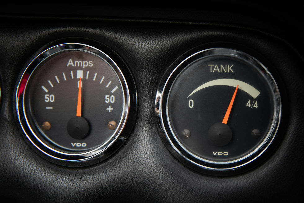 Gauges on Car Dash
