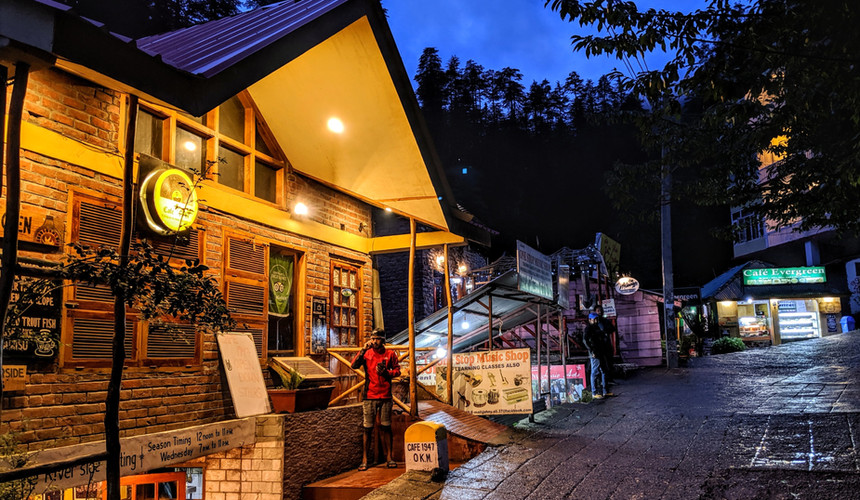 Night View of Manali Town
