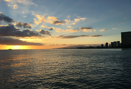 oahu waikiki honolulu sunset