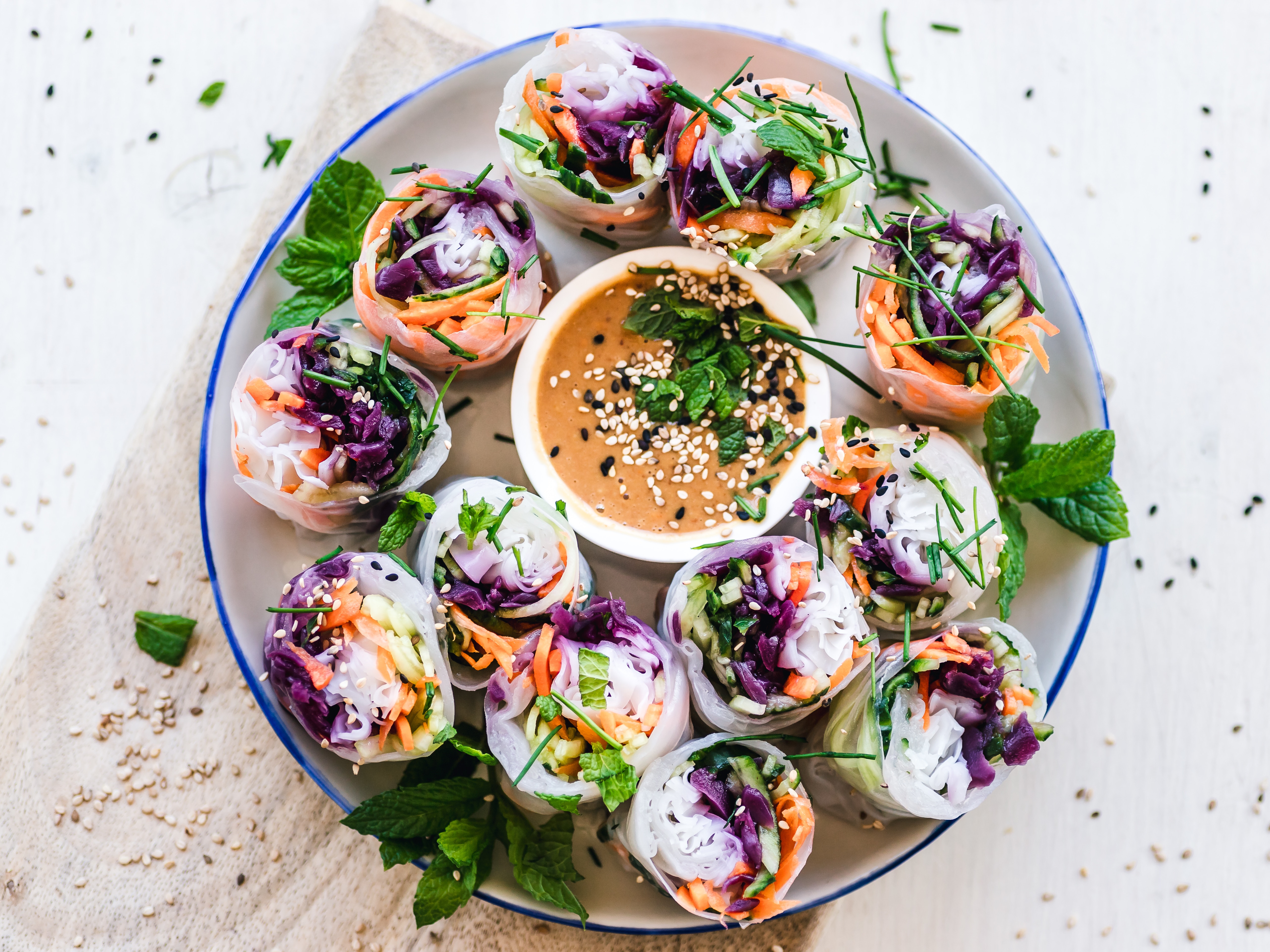 Rainbow Rice Paper Rolls