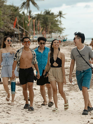 Friends enjoying an all-inclusive vacation