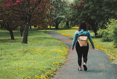 Fitness as person walking to lose weight