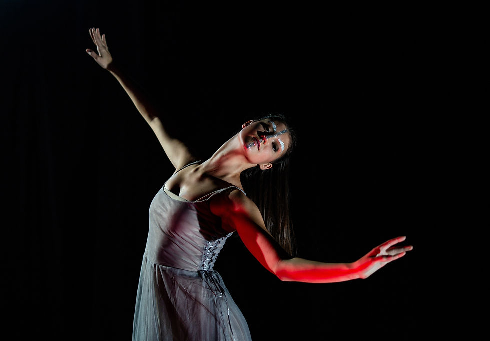 dancer in red light