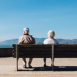 Old couple on bench