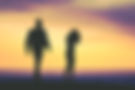 Silhoueete of a man leaving a woman
