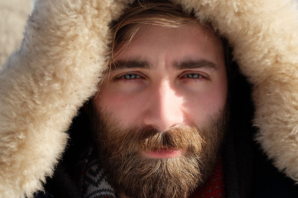 cool man with long beard