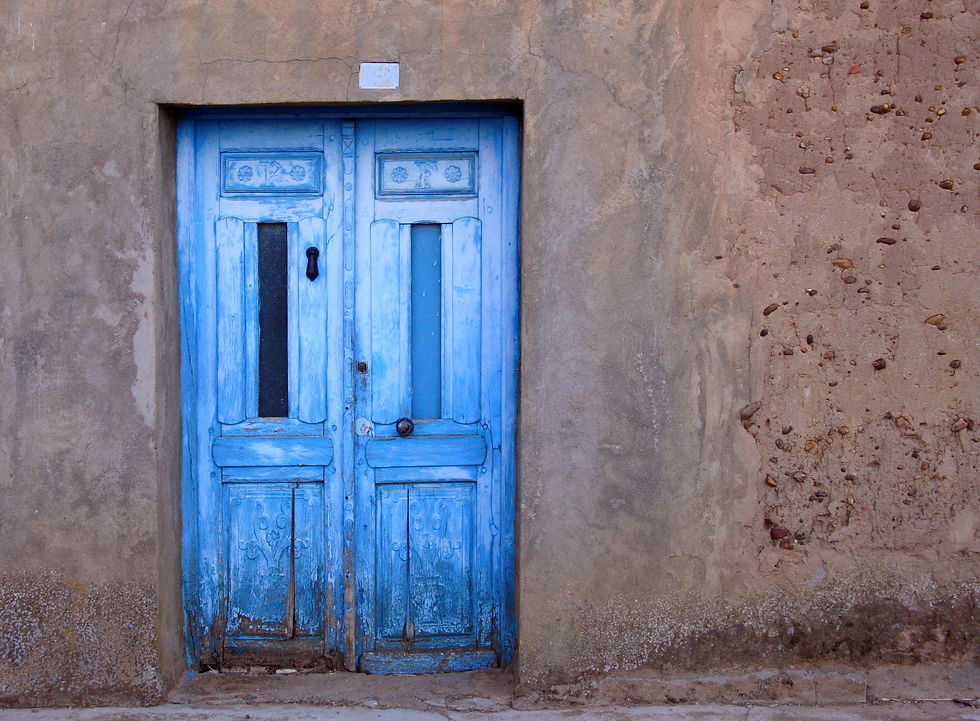 blue door