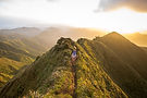 Woman Mountain Running West Coast NZ