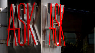 black background with the word "ask" written in large red letters