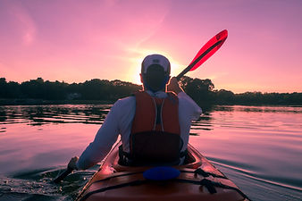 Paddling a kayak. Image by Pete Nowicki