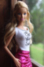 Barbie Puppet, Barbie with a sexy white top and a pink mini