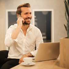 job seeker working on professional resume