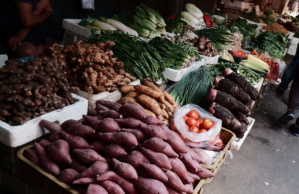 Arranged Food and Objects