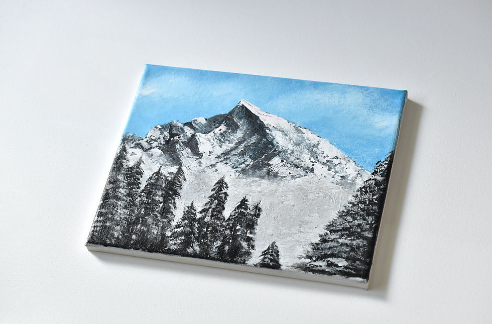 Canvas print of a mountain