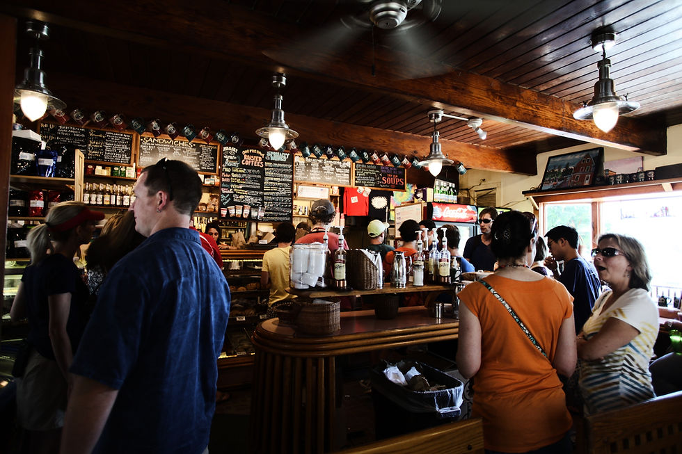pub or bar full of people