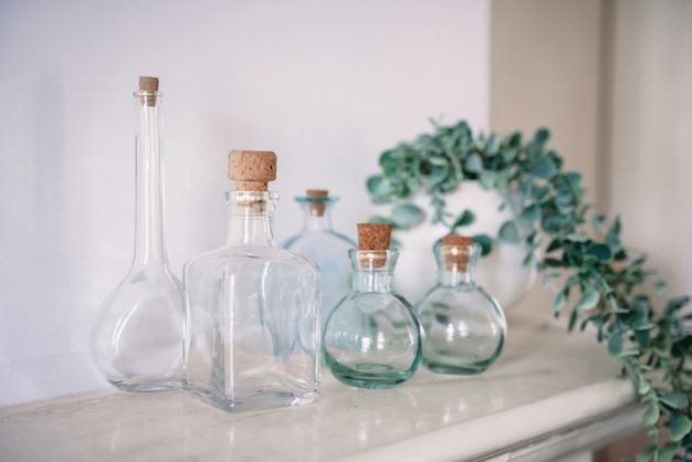 glass bottles