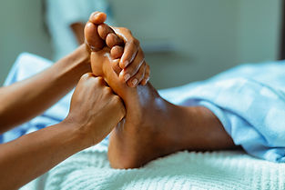 close up of foot massage