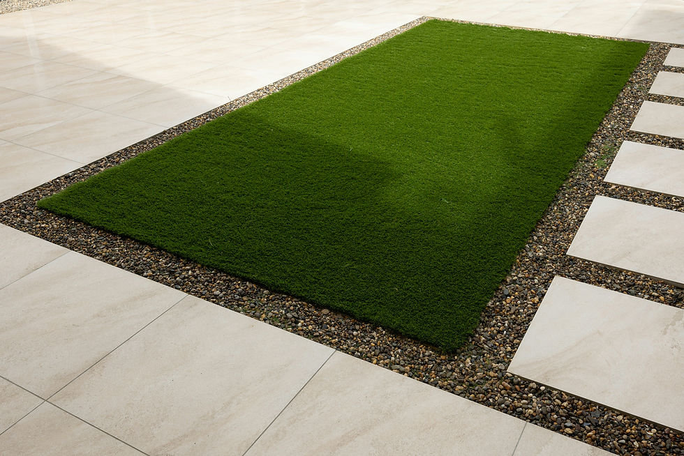 artificial fake grass in garden design