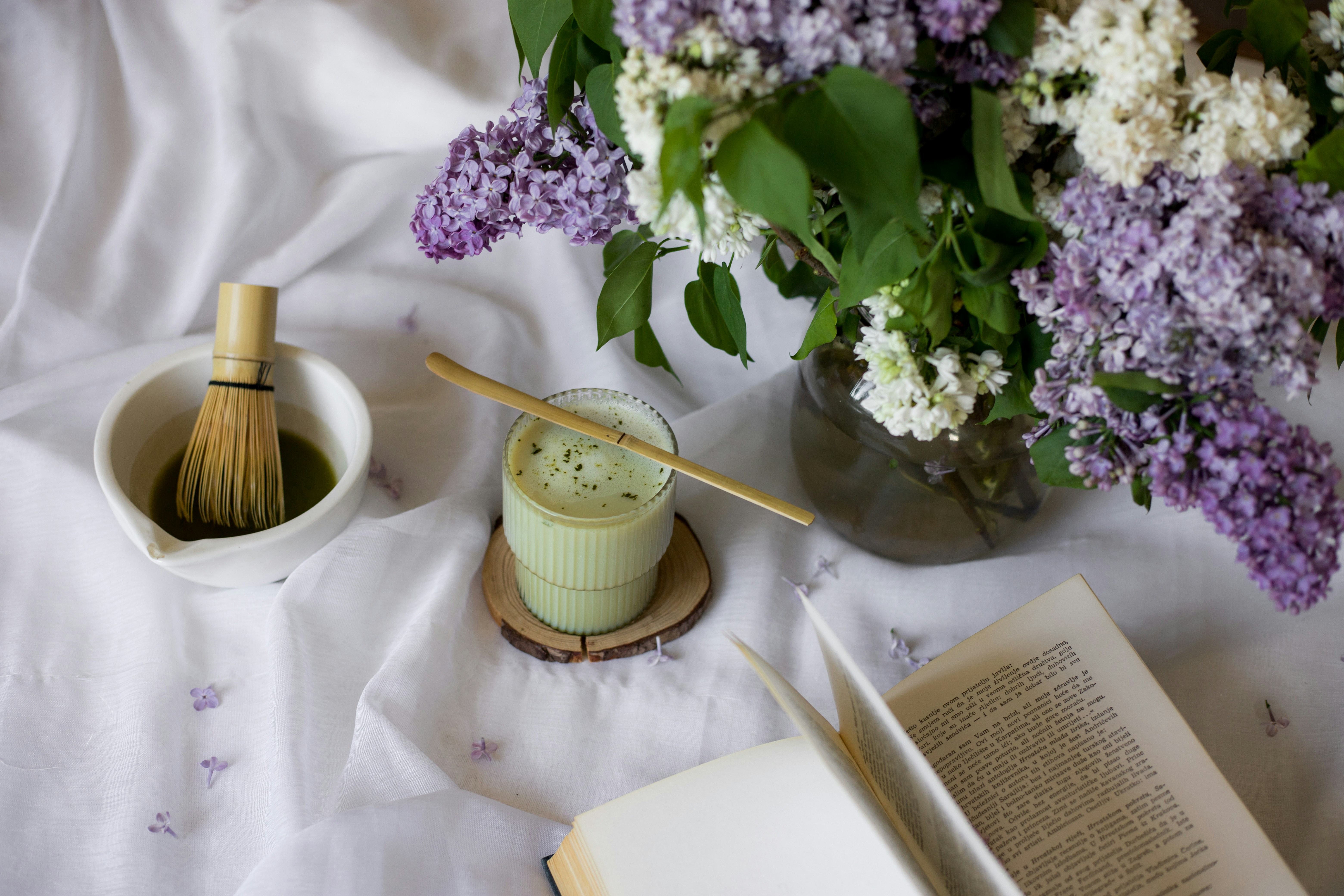 Lavender Matcha Protein Latte