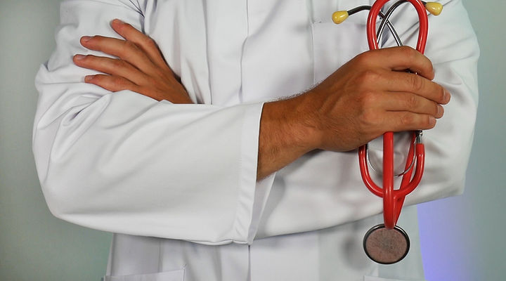 Veterinarian with stethoscope