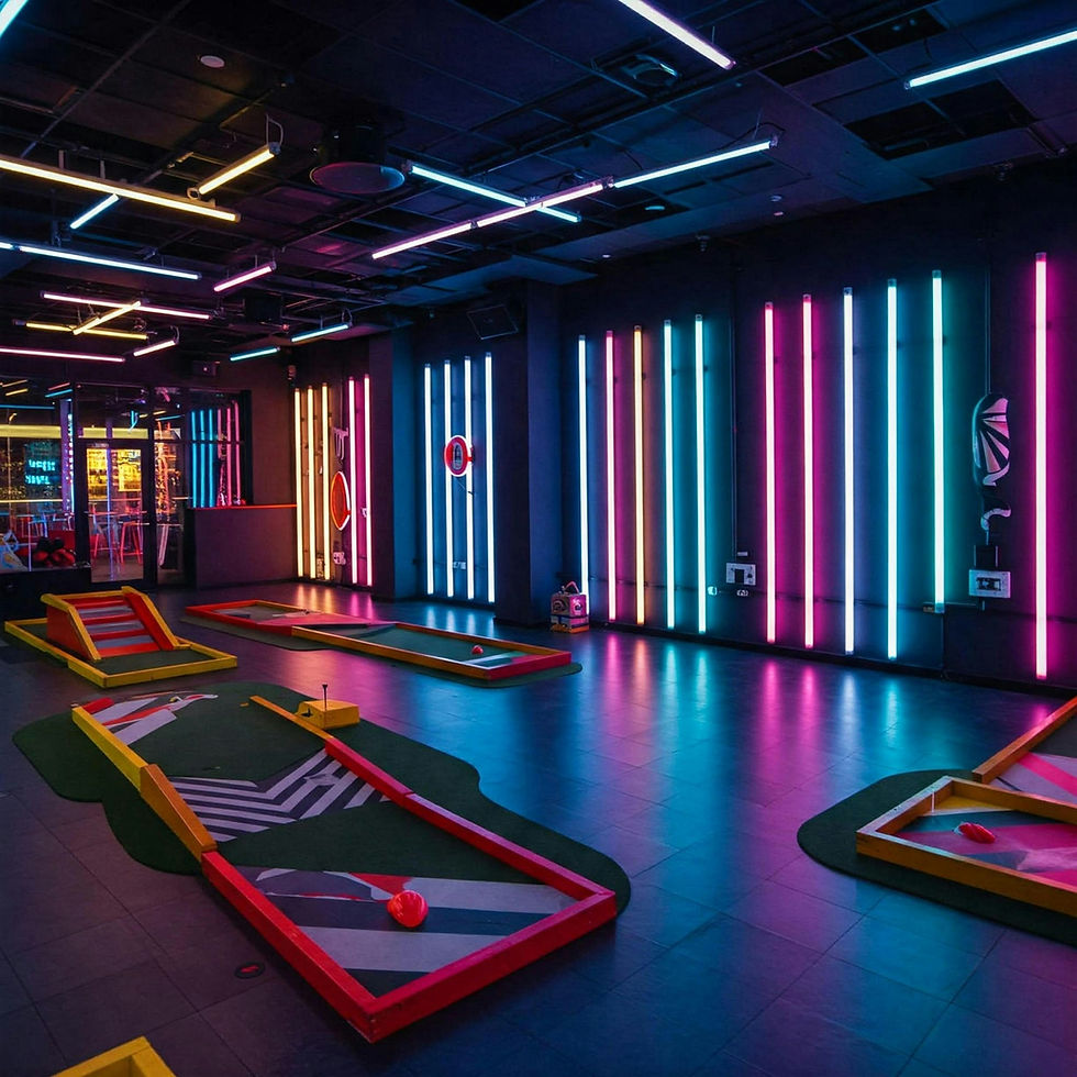 Schwarzlicht Minigolf