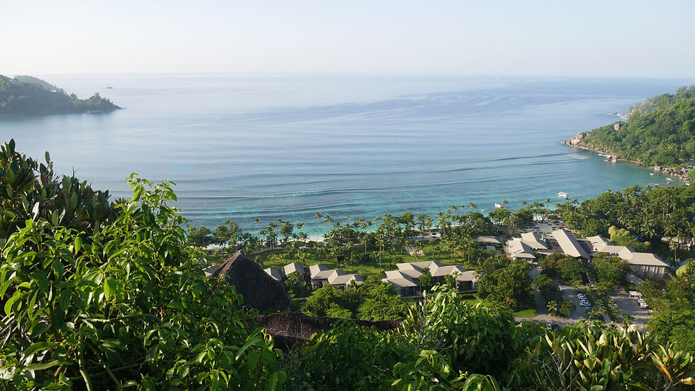 Strand, Palmen, Hotel, Seychellen