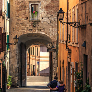 Small village street in Umbria, Italy