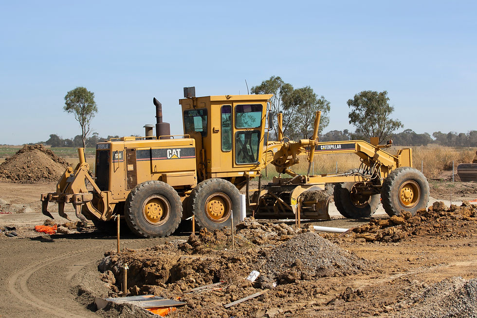 Motor grader financed for a civil construction project in Sydney, Melbourne, Brisbane or Perth.