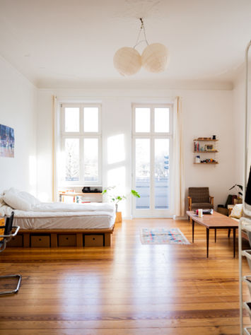 white boho themed bedroom