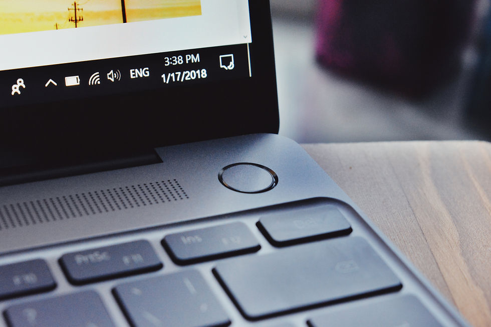 Microsoft laptop with fingerprint