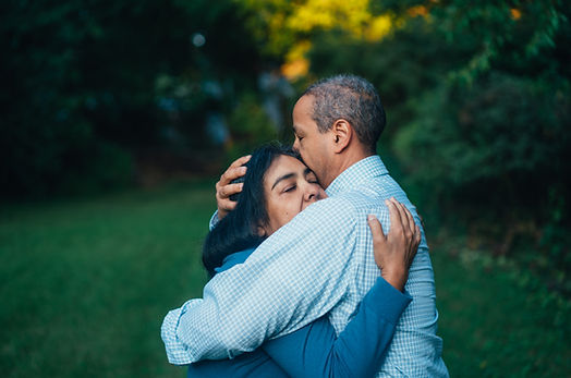 Two people hugging